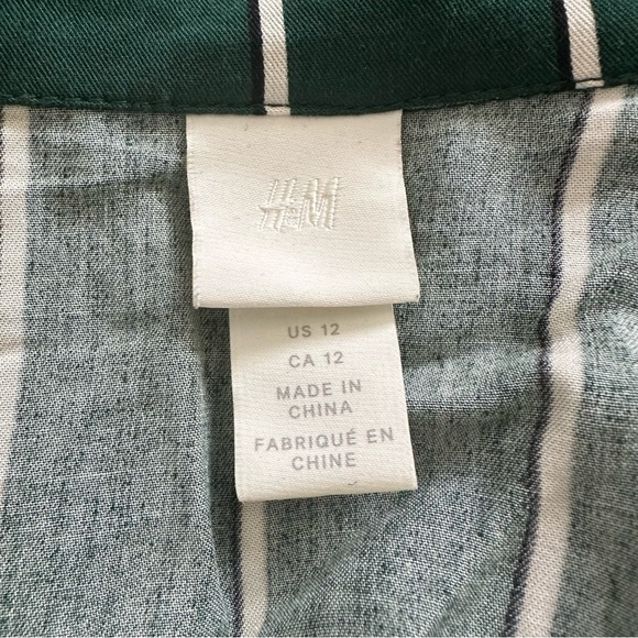 H&M Maxi Dress Front Button Up Green size 12 Women - Picture 5 of 11